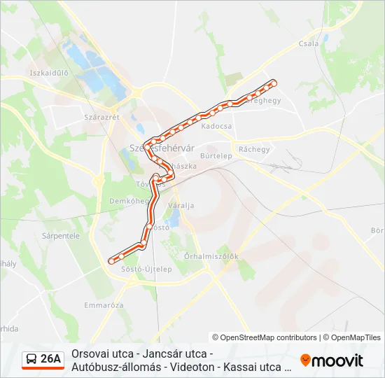 26A Bus Line Map