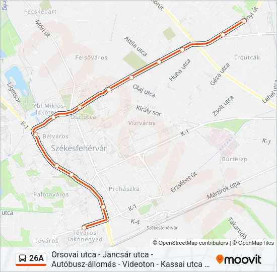 26A Bus Line Map