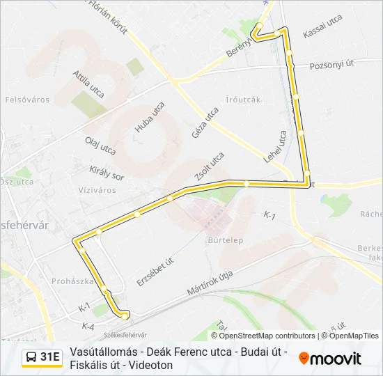 31E Bus Line Map