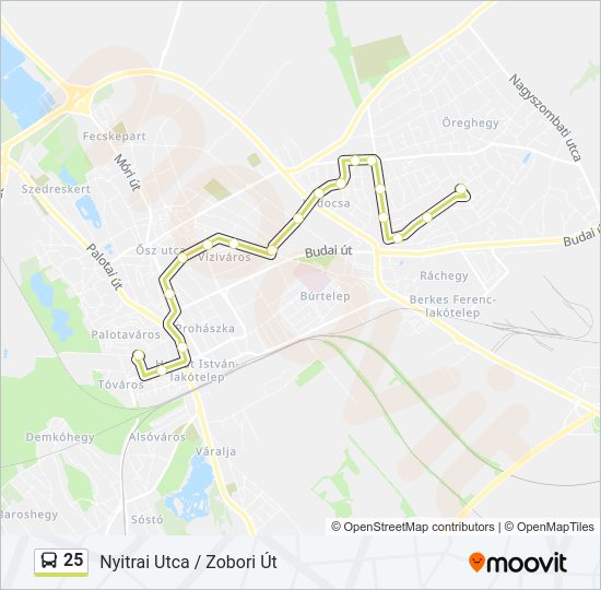 25  Vonal Térkép