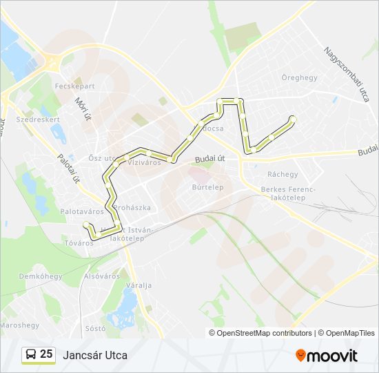 25  Vonal Térkép