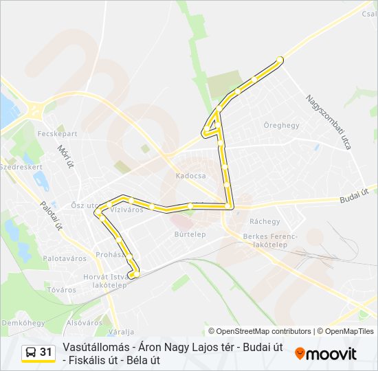 31  Vonal Térkép