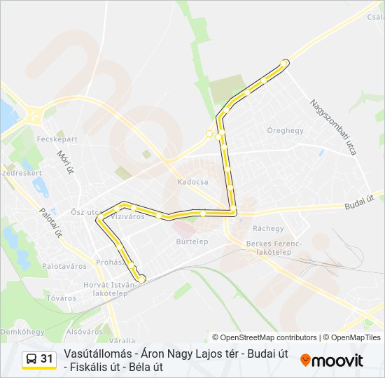 31  Vonal Térkép