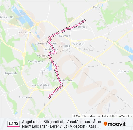 32  Vonal Térkép