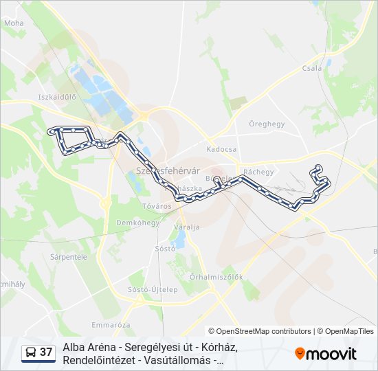 37  Vonal Térkép