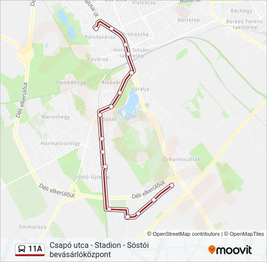 11A  Line Map