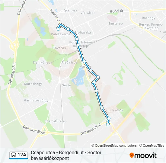 12A  Line Map