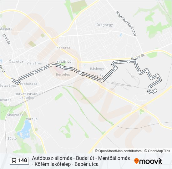 14G  Vonal Térkép