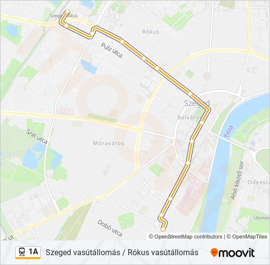 1A train Line Map