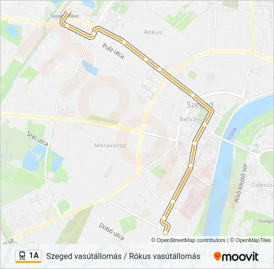 1A Train Line Map