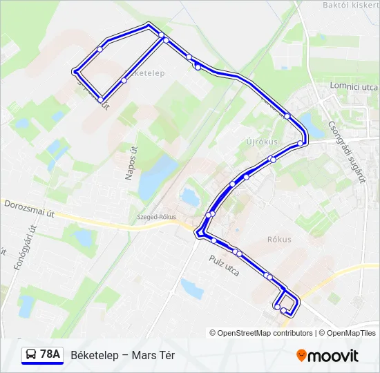 78A Bus Line Map