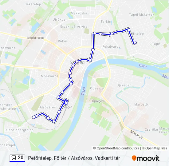 20 Bus Line Map