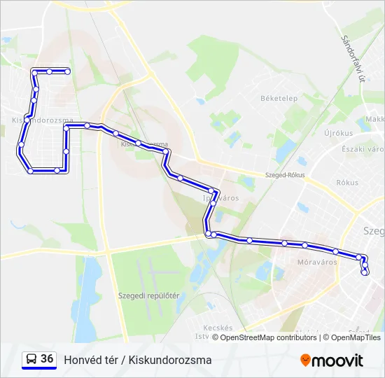 36 Bus Line Map