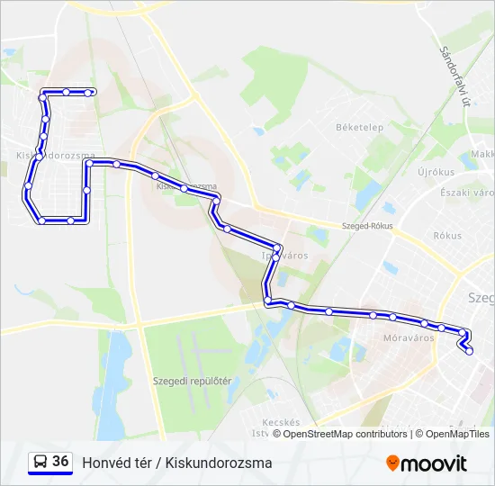 36 Bus Line Map