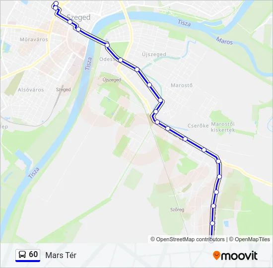 60 Bus Line Map