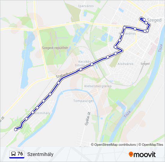 76 Bus Line Map