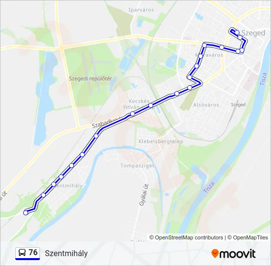 76 Bus Line Map