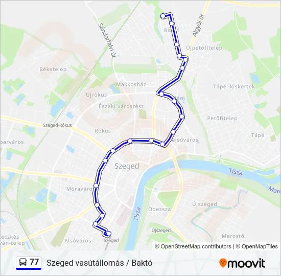 77 Bus Line Map