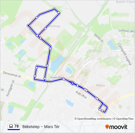 78 Bus Line Map