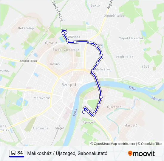 84 Bus Line Map