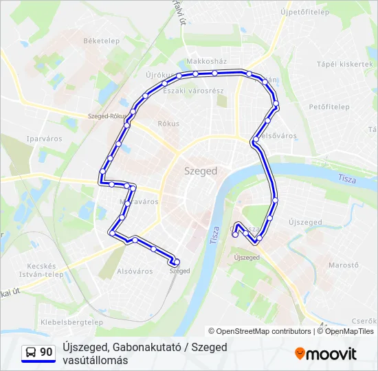 90 Bus Line Map