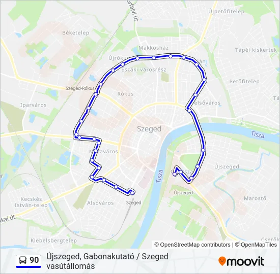 90 Bus Line Map