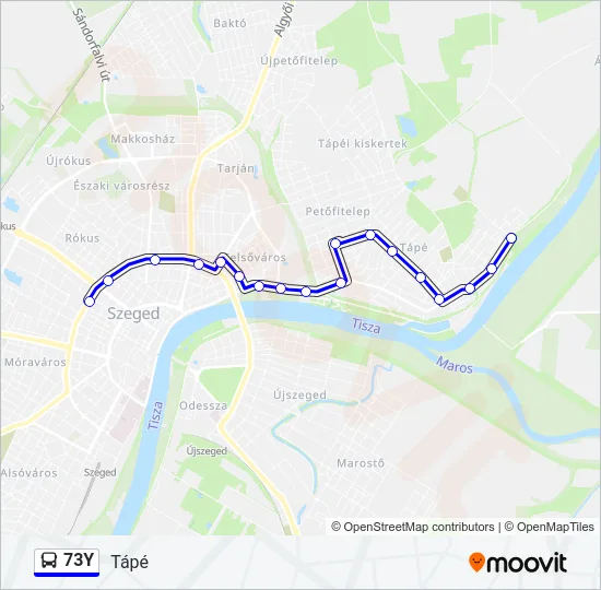 73Y Bus Line Map