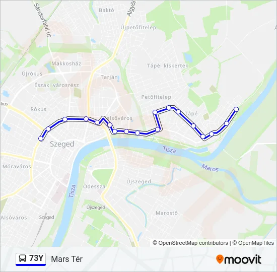 73Y Bus Line Map