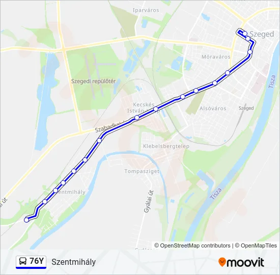 76Y Bus Line Map