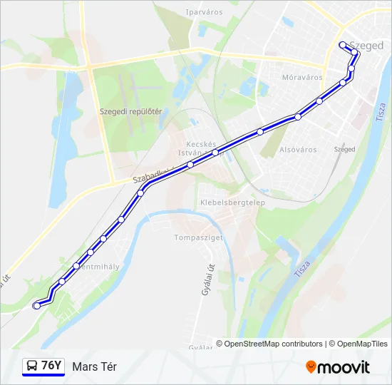 76Y Bus Line Map