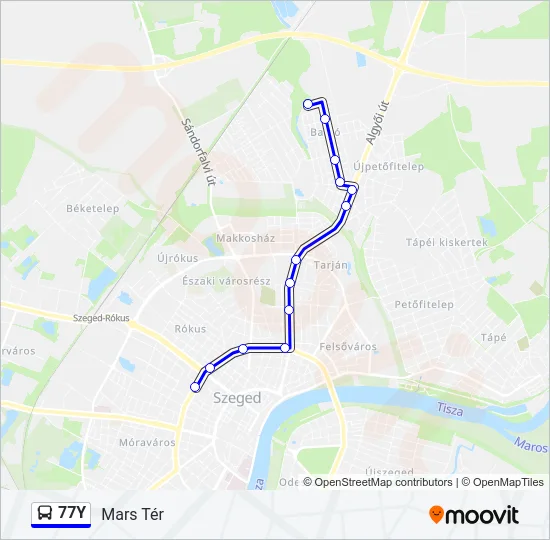 77Y Bus Line Map
