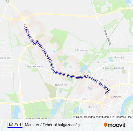 79H Bus Line Map