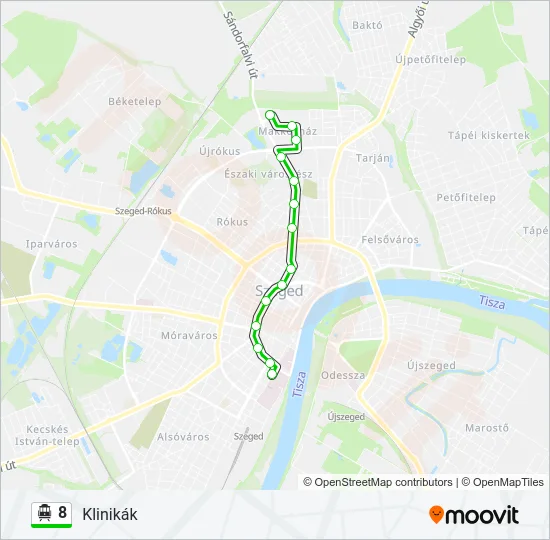 8 Trolleybus Line Map