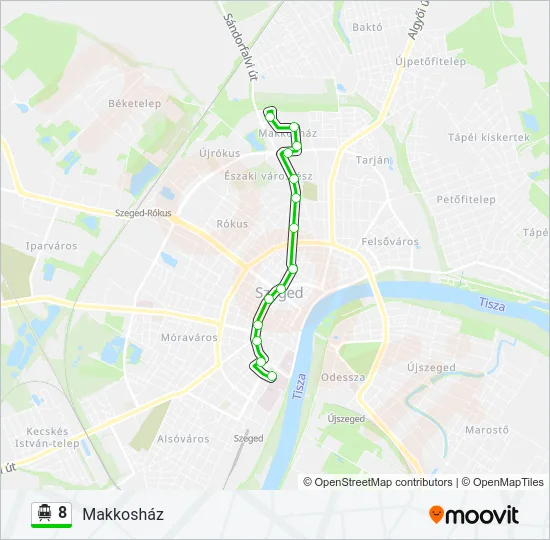 8 Trolleybus Line Map