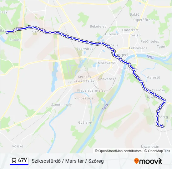 67Y Bus Line Map