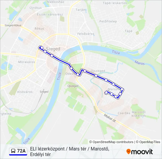 72A Bus Line Map