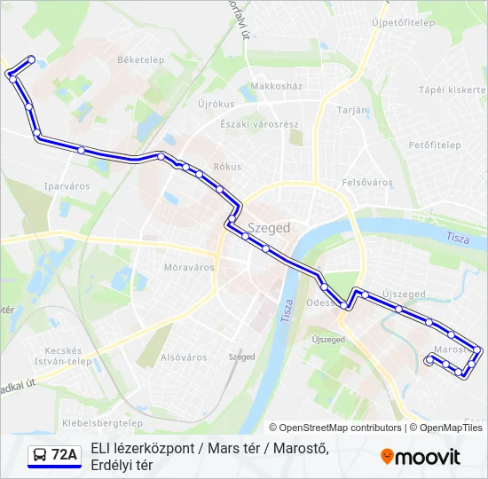 72A Bus Line Map