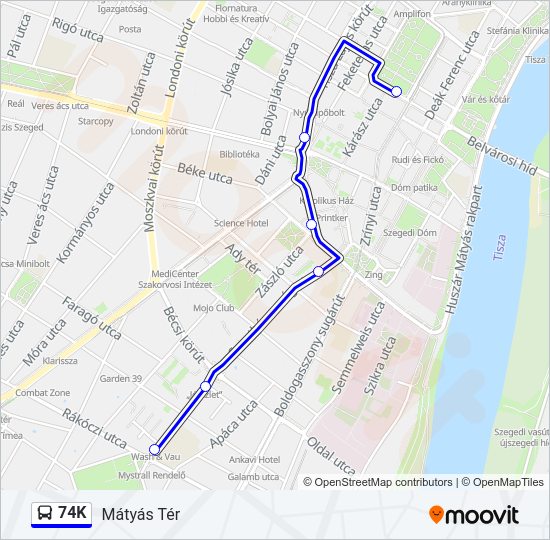 74K Bus Line Map