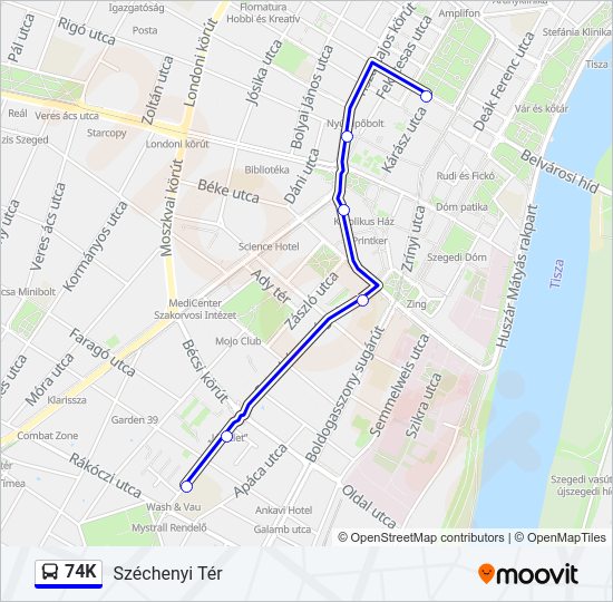 74K Bus Line Map