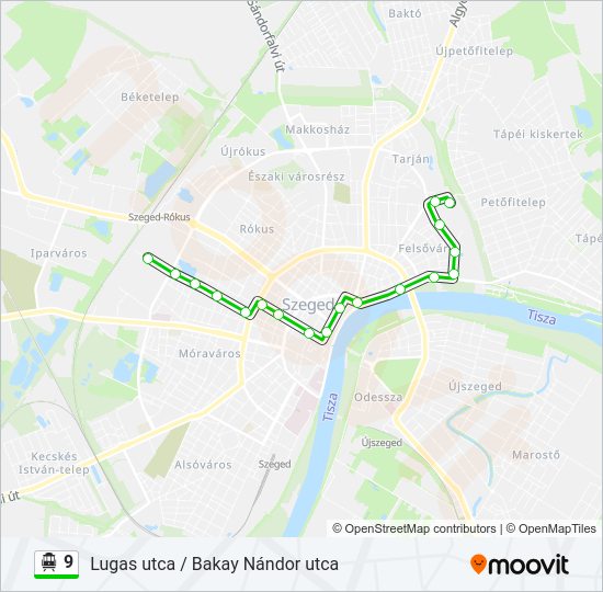 9 Trolleybus Line Map