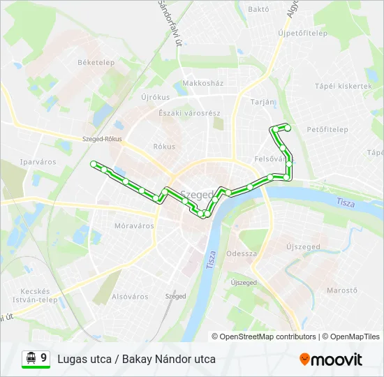 9 Trolleybus Line Map
