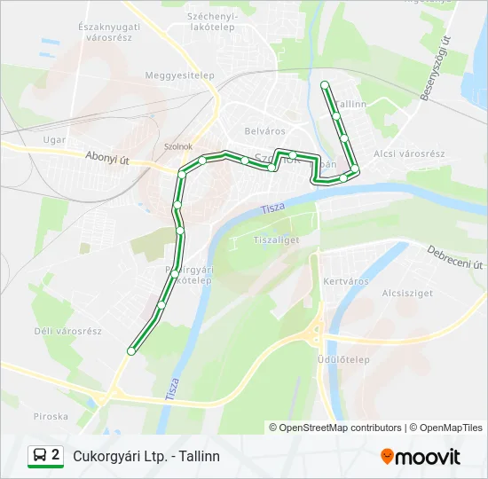 2 Bus Line Map