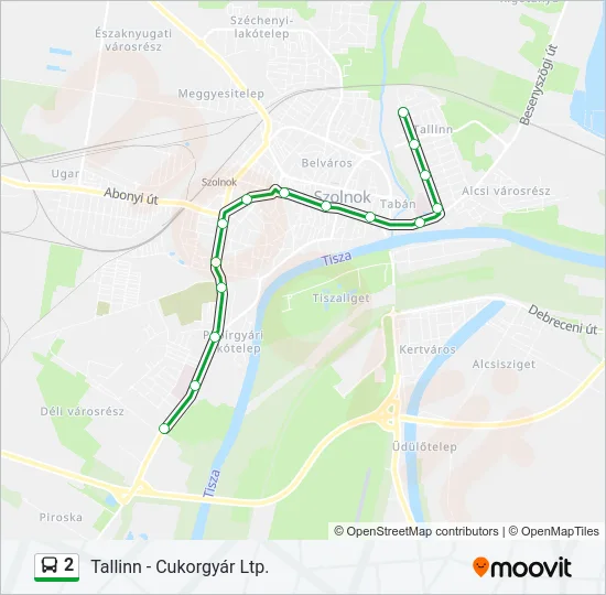 2 Bus Line Map