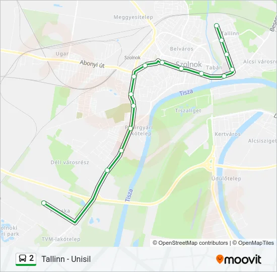 2 Bus Line Map