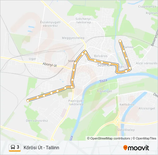 3 Bus Line Map