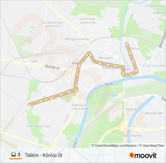 3 Bus Line Map