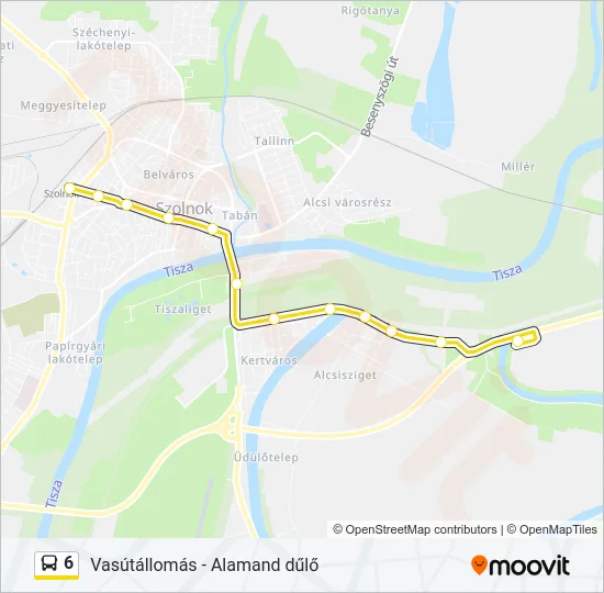 6 Bus Line Map