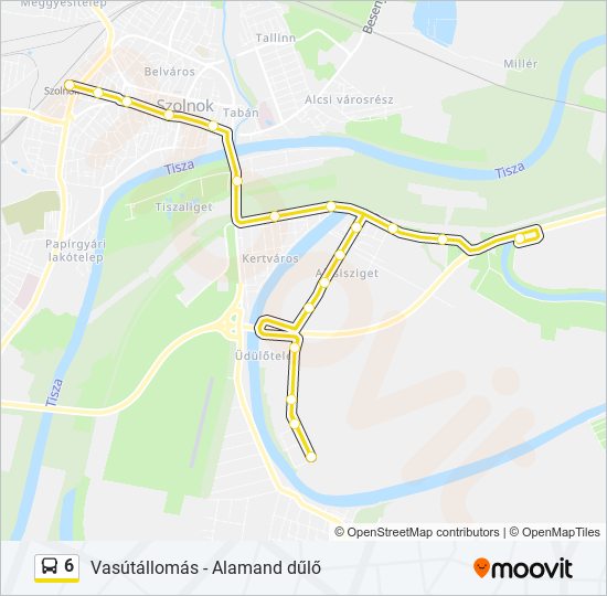 6 bus Line Map