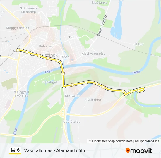 6 Bus Line Map