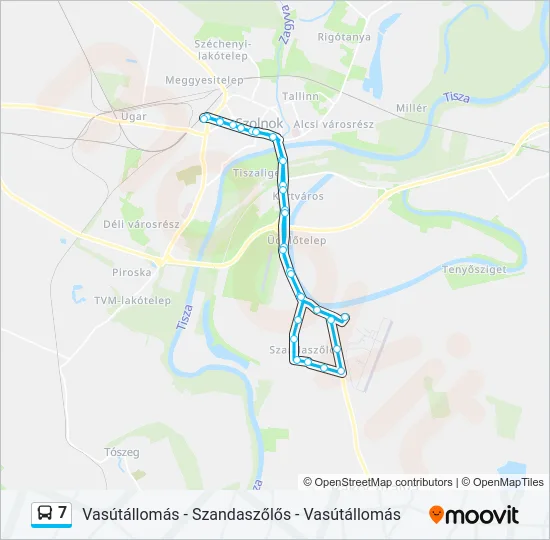 7 Bus Line Map